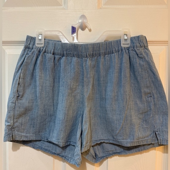 Madewell Blue Jean Shorts Elastic Waist Relaxed Fit w pockets - Picture 2 of 3
